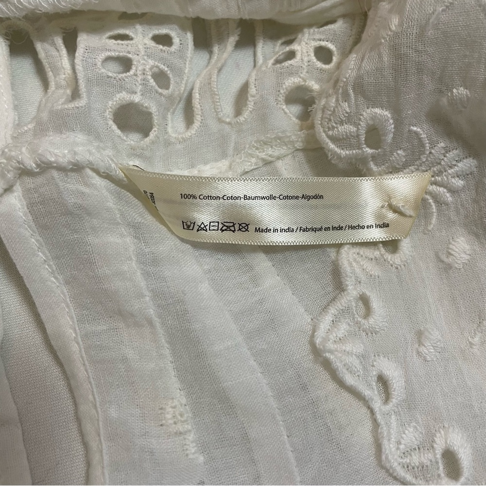 New Free People White Eloise Embroidered Tunic Size XS - Picture 8 of 16